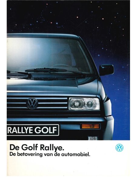 1989 VOLKSWAGEN GOLF RALLYE BROCHURE DUTCH