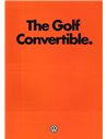 1983 VOLKSWAGEN GOLF CONVERTIBLE BROCHURE ENGLISH