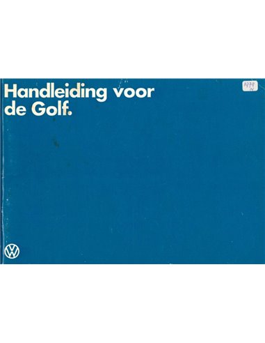 1979 VOLKSWAGEN GOLF BETRIEBSANLEITUNG NIEDERLANDISCH