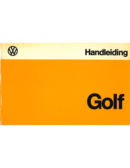 1975 VOLKSWAGEN GOLF INSTRUCTIEBOEKJE NEDERLANDS