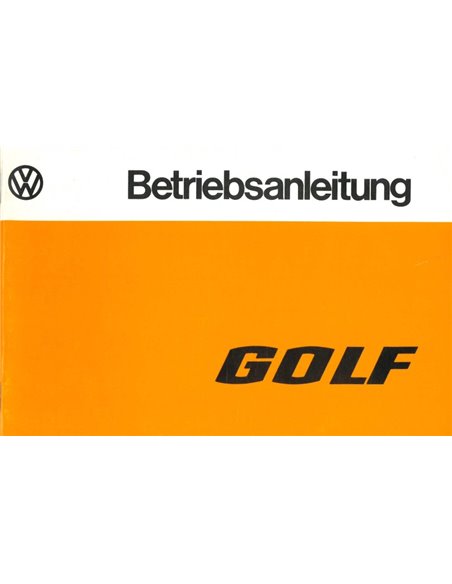 1976 VOLKSWAGEN GOLF INSTRUCTIEBOEKJE DUITS