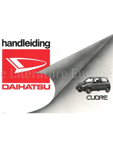 2000 DAIHATSU CUORE OWNERS MANUAL DUTCH