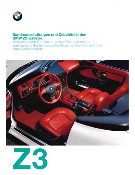 1997 BMW Z3 ROADSTER SONDERAUSSTATTUNGEN & ZUBEHÖR PROSPEKT DEUTSCH