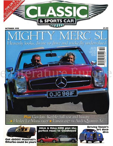 1998 CLASSiC AND SPORTSCAR MAGAZIN OKTOBER ENGLISCH