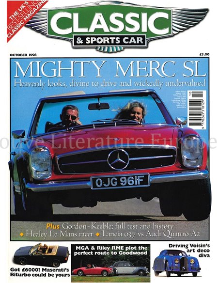 1998 CLASSIC AND SPORTSCAR MAGAZINE OCTOBER ENGLISH