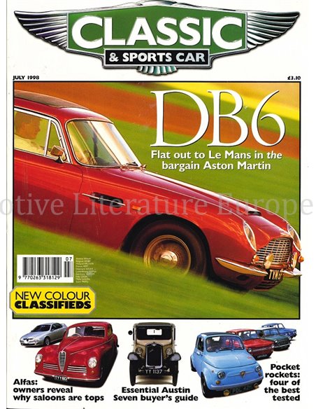 1998 CLASSIC AND SPORTSCAR MAGAZINE JULY ENGLISH