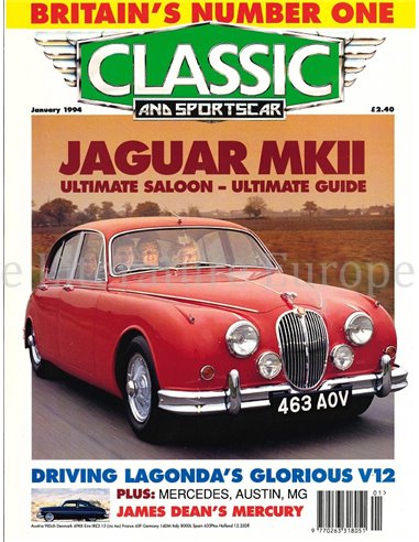 1994 CLASSIC AND SPORTSCAR MAGAZINE JANUARY ENGLISH