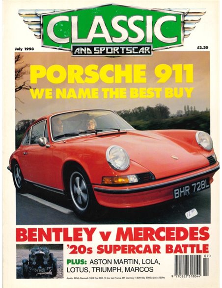 1993 CLASSIC AND SPORTSCAR MAGAZIN JULI ENGLISCH