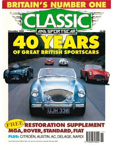 1993 CLASSIC AND SPORTSCAR MAGAZIN NOVEMBER ENGLISCH