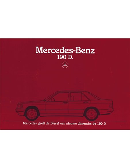 1983 MERCEDES BENZ 190D PROSPEKT NIEDERLÄNDISCH