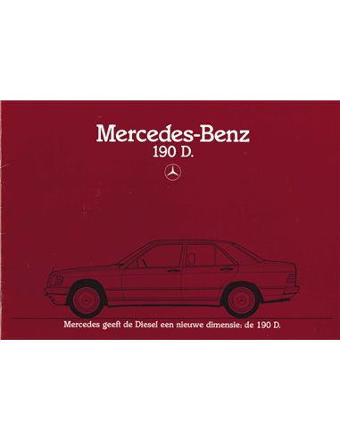 1984 MERCEDES BENZ 190D PROSPEKT NIEDERLÄNDISCH