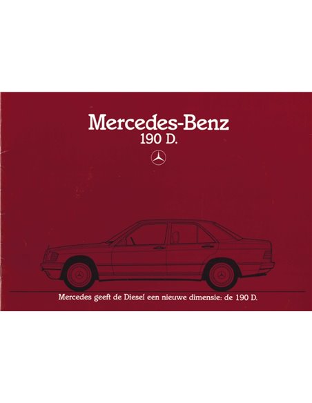 1984 MERCEDES BENZ 190D PROSPEKT NIEDERLÄNDISCH