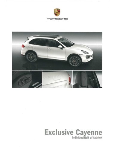 2011 PORSCHE CAYENNE EXCLUSIVE HARDCOVER PROSPEKT NIEDERLÄNDISCH