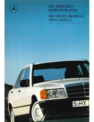 1987 MERCEDES BENZ 190D BROCHURE DUITS