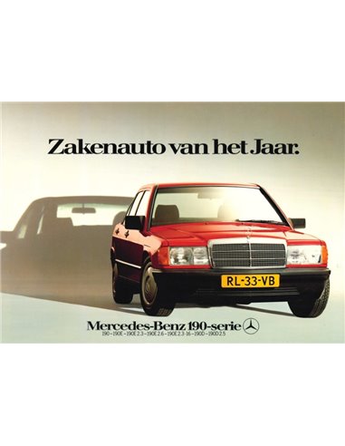 1987 MERCEDES BENZ 190 BROCHURE DUTCH