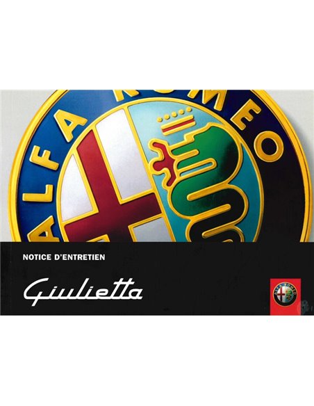 2012 ALFA ROMEO GIULIETTA OWNERS MANUAL FRENCH