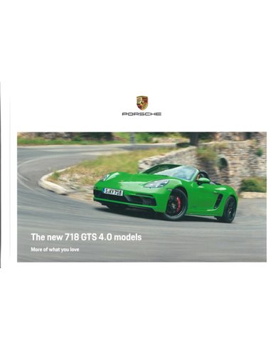 2020 PORSCHE 718 BOXSTER | CAYMAN GTS 4.0 HARDCOVER PROSPEKT ENGLISCH