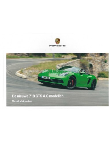 2020 PORSCHE 718 BOXSTER | CAYMAN GTS 4.0N HARDCOVER BROCHURE NEDERLANDS