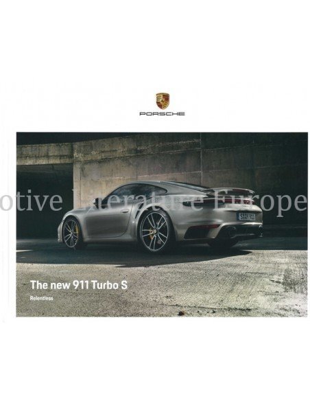 2020 PORSCHE 911 TURBO S HARDCOVER BROCHURE ENGELS