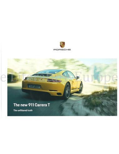 2018 PORSCHE 911 CARRERA T PROSPEKT ENGLISCH