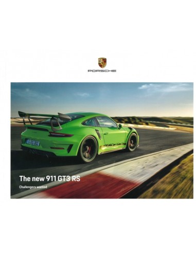 2019 PORSCHE 911 GT3 RS HARDBACK BROCHURE ENGLISH