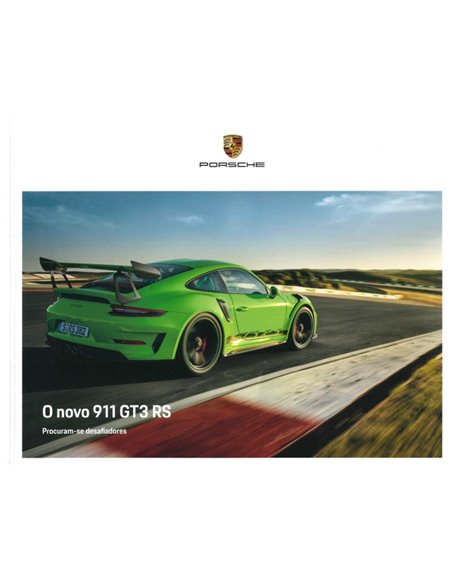 2019 PORSCHE 911 GT3 RS HARDCOVER PROSPEKT PORTUGUESISCH