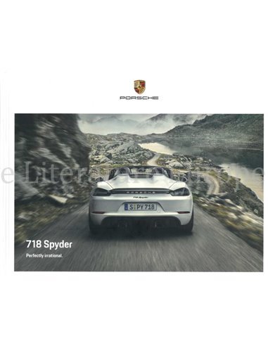 2021 PORSCHE 718 SPYDER HARDCOVER PROSPEKT ENGLISCH 