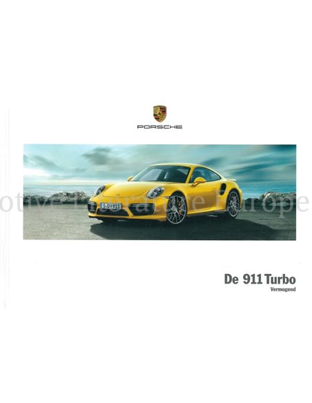 2018 PORSCHE 911 TURBO HARDCOVER BROCHURE NEDERLANDS