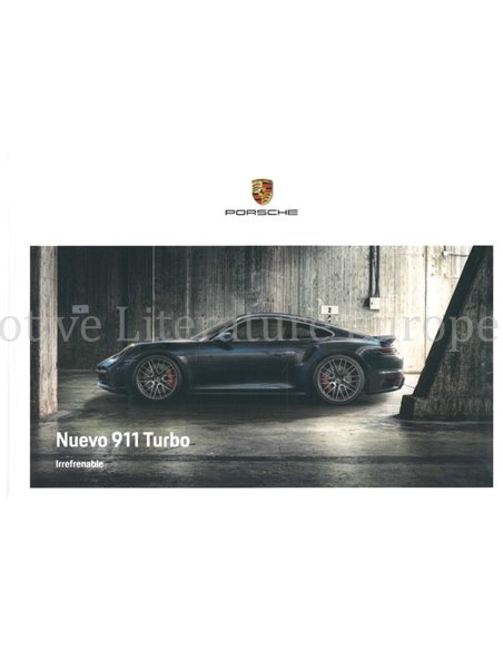 2021 PORSCHE 911 TURBO S HARDCOVER BROCHURE SPAANS