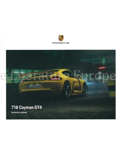 2020 PORSCHE 718 CAYMAN GT4 HARDBACK BROCHURE ENGLISH