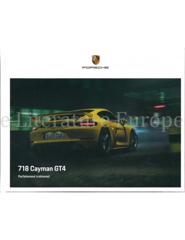 2020 PORSCHE 718 CAYMAN GT4 HARDCOVER BROCHURE FRANZÖSISCH