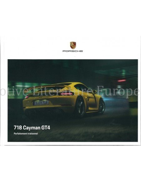 2020 PORSCHE 718 CAYMAN GT4 HARDBACK BROCHURE FRENCH