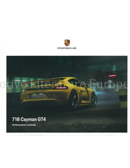 2020 PORSCHE 718 CAYMAN GT4 HARDBACK BROCHURE ITALIAN