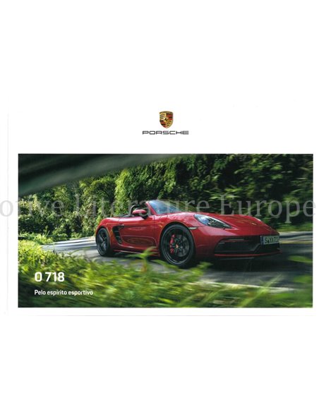 2019 PORSCHE 718 BOXSTER | 718 CAYMAN HARDBACK BROCHURE PORTUGUESE (BR)