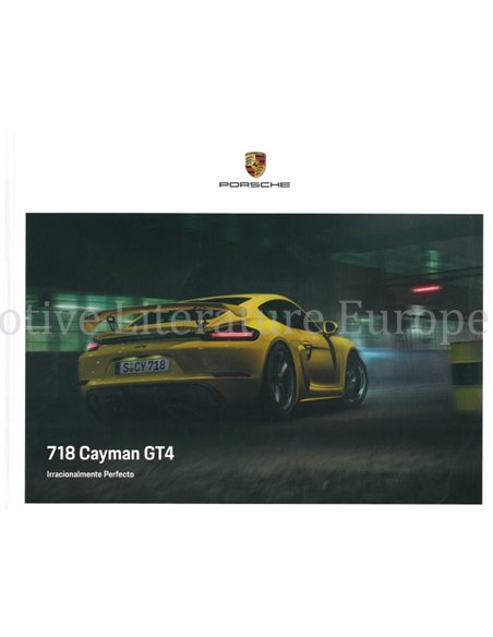 2020 PORSCHE 718 CAYMAN GT4 HARDBACK BROCHURE SPANISH