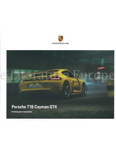 2020 PORSCHE 718 CAYMAN GT4 HARDCOVER BROCHURE POLNISCH