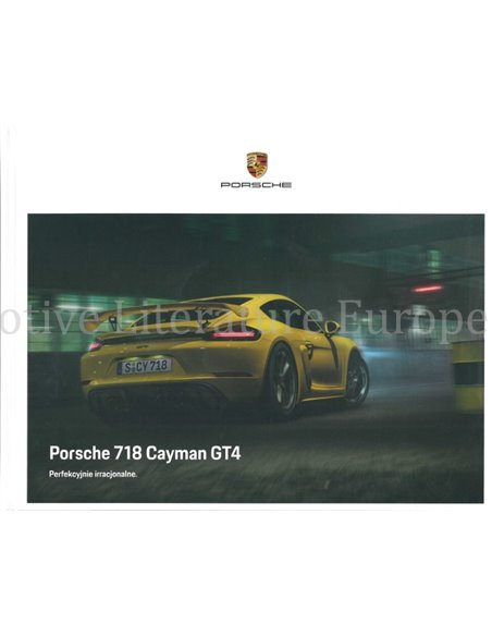 2020 PORSCHE 718 CAYMAN GT4 HARDCOVER BROCHURE POLNISCH