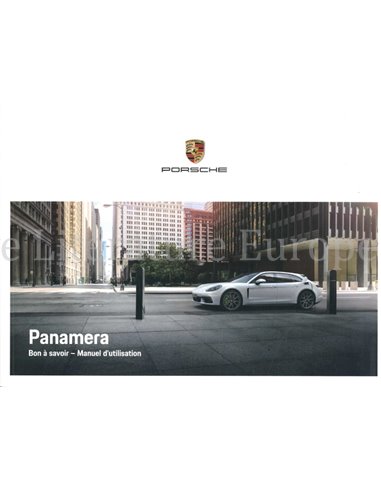 2019 PORSCHE PANAMERA | SPORT TURISMO OWNERS MANUAL FRENCH