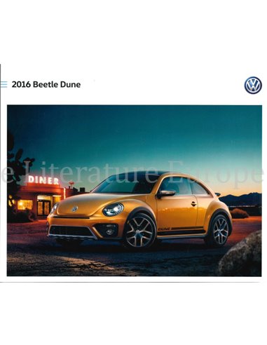 2016 VOLKSWAGEN BEETLE DUNE BROCHURE ENGELS USA