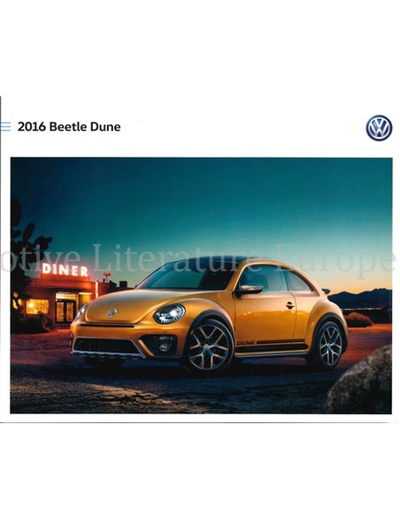 2016 VOLKSWAGEN BEETLE DUNE BROCHURE ENGELS USA