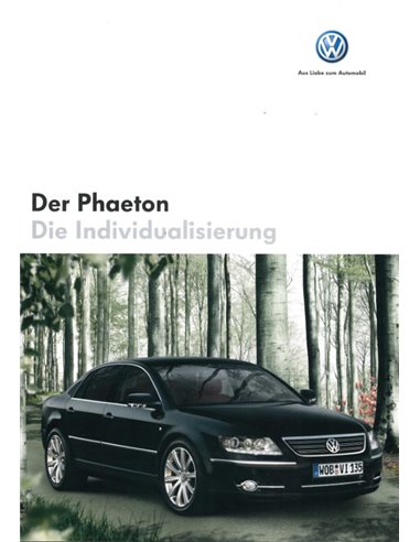 2007 VOLKSWAGEN PHAETON BROCHURE DUITS