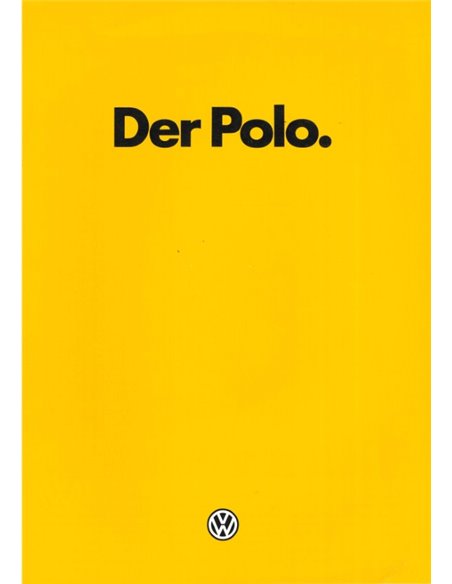 1985 VOLKSWAGEN POLO PROSPEKT DEUTSCH