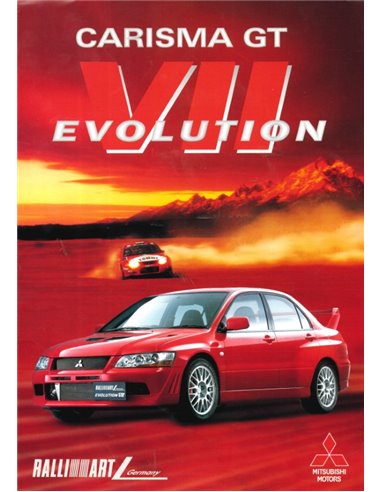 2002 MITSUBISHI CARISMA GT  EVOLUTION VII BROCHURE GERMAN