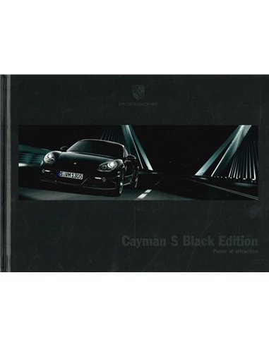 2012 PORSCHE CAYMAN S BLACK EDITION HARDCOVER PROSPEKT ENGLISCH