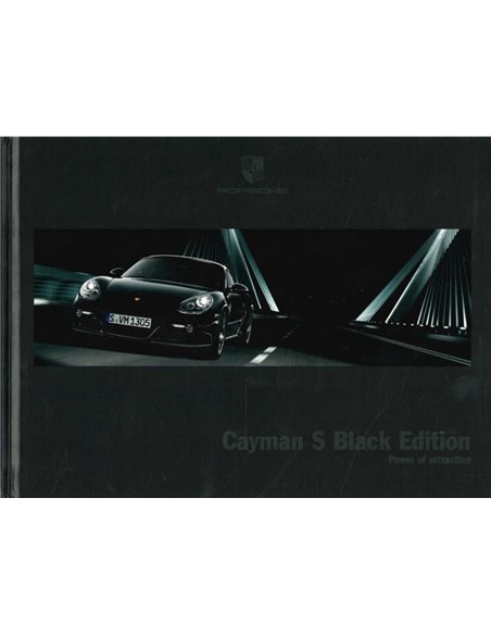 2012 PORSCHE CAYMAN S BLACK EDITION HARDCOVER PROSPEKT ENGLISCH