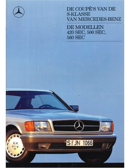 1988 MERCEDES BENZ S KLASSE COUPE BROCHURE NEDERLANDS