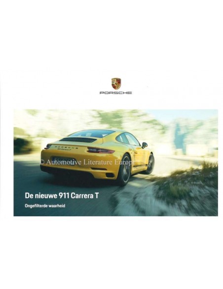 2018 PORSCHE 911 CARRERA T BROCHURE DUTCH