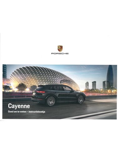 2018 PORSCHE CAYENNE OWNERS MANUAL DUTCH