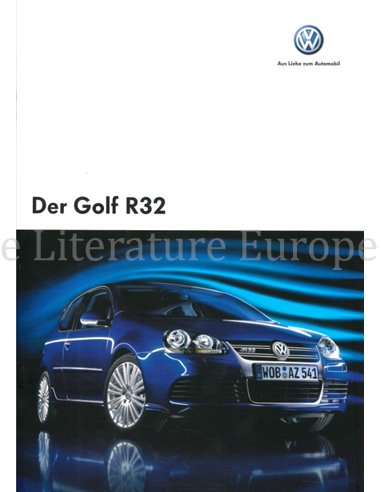 2006 VOLKSWAGEN GOLF R32 PROSPEKT DEUTSCH