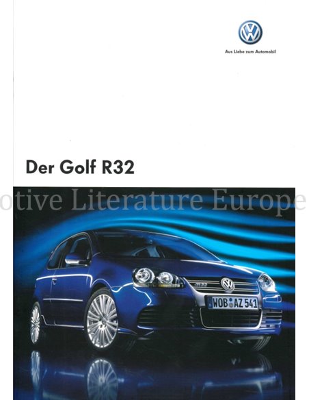 2006 VOLKSWAGEN GOLF R32 BROCHURE DUITS